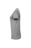 HAKRO Damen V-Shirt MIKRALINAR®, grau meliert