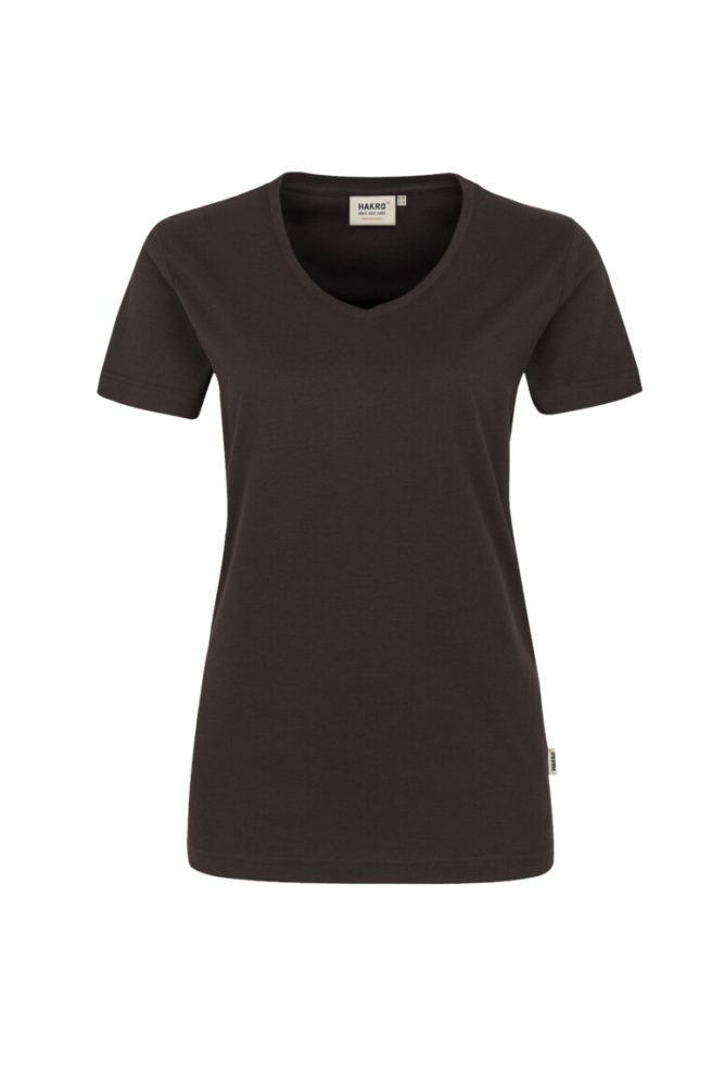 HAKRO Damen V-Shirt MIKRALINAR®, schokolade, 5XL