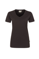HAKRO Damen V-Shirt MIKRALINAR®, schokolade, 5XL