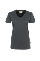 HAKRO Damen V-Shirt MIKRALINAR®, anthrazit