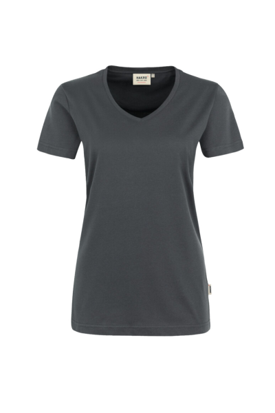 HAKRO Damen V-Shirt MIKRALINAR®, anthrazit