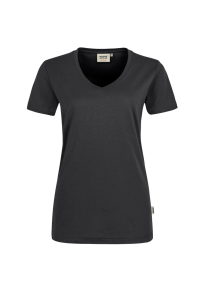 HAKRO Damen V-Shirt MIKRALINAR®, karbongrau