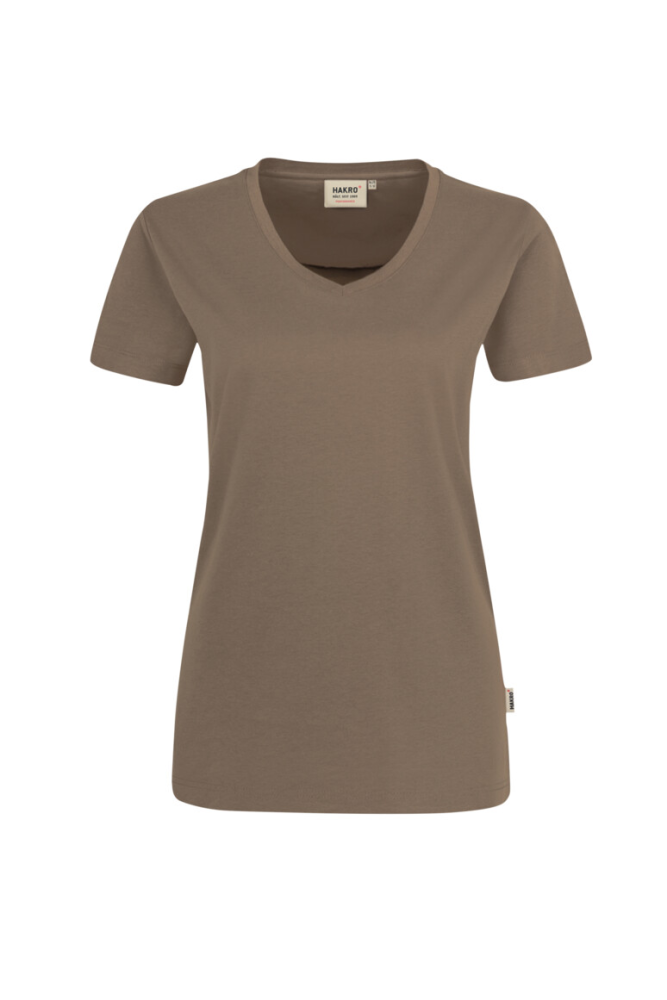 HAKRO Damen V-Shirt MIKRALINAR®, nougat
