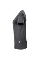 HAKRO Damen V-Shirt MIKRALINAR®, anthrazit meliert, XS