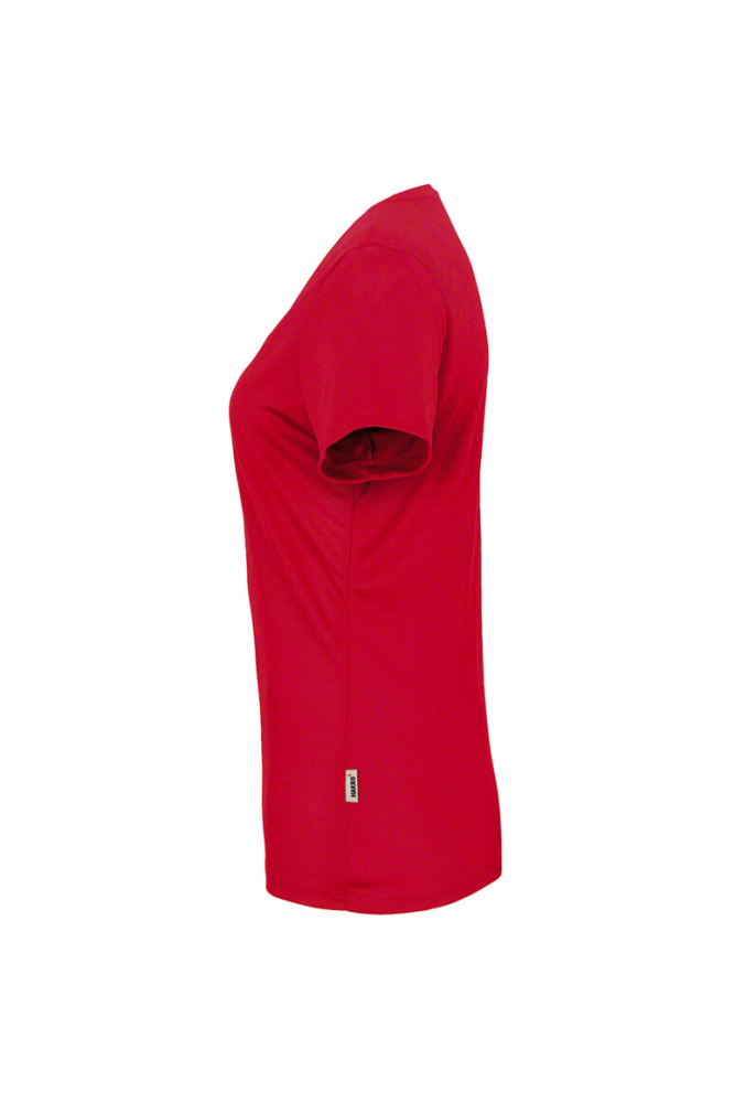 HAKRO Damen V-Shirt COOLMAX®, rot, XS