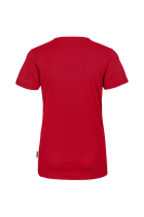 HAKRO Damen V-Shirt COOLMAX®, rot, XS