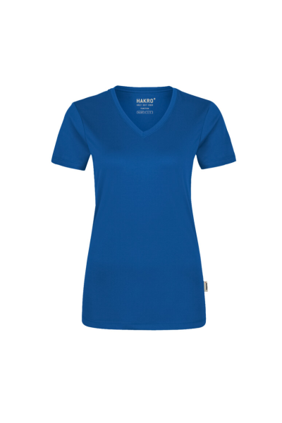 HAKRO Damen V-Shirt COOLMAX®, royalblau