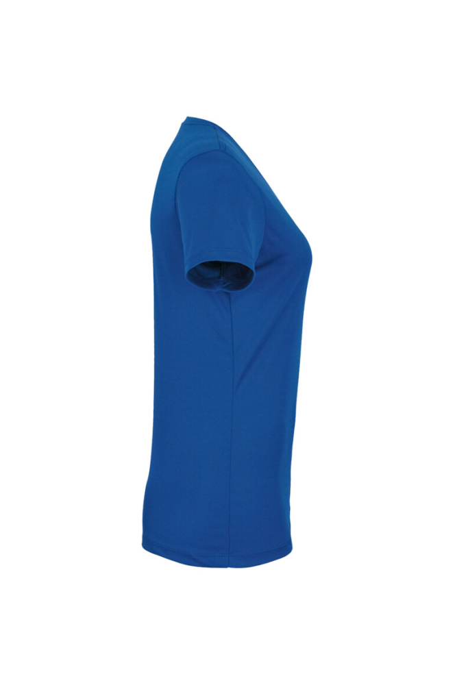 HAKRO Damen V-Shirt COOLMAX®, royalblau, XL