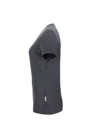 HAKRO Damen V-Shirt COOLMAX®, anthrazit, XL
