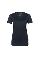 HAKRO Damen V-Shirt COOLMAX®, tinte, XS