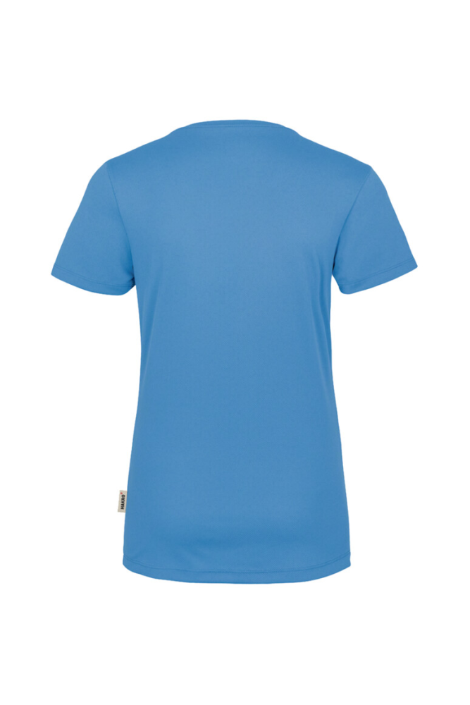 HAKRO Damen V-Shirt COOLMAX®, malibublau, XS