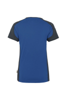 HAKRO Damen V-Shirt Contrast MIKRALINAR®, royalblau/anthrazit
