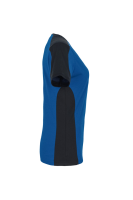 HAKRO Damen V-Shirt Contrast MIKRALINAR®, royalblau/anthrazit