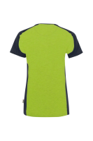 HAKRO Damen V-Shirt Contrast MIKRALINAR®, kiwi/anthrazit
