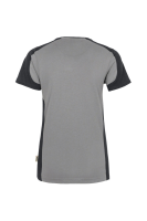 HAKRO Damen V-Shirt Contrast MIKRALINAR®, titan/anthrazit