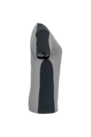 HAKRO Damen V-Shirt Contrast MIKRALINAR®, titan/anthrazit