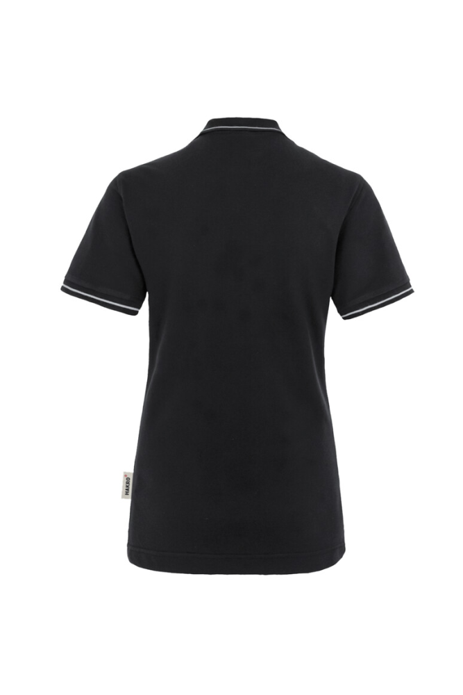 HAKRO Damen Poloshirt Casual, schwarz/silber
