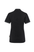 HAKRO Damen Poloshirt Casual, schwarz/silber