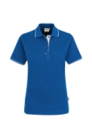 HAKRO Damen Poloshirt Casual, royalblau/weiß