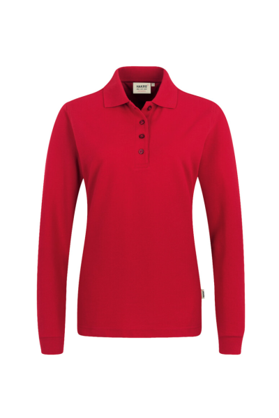 HAKRO Damen Longsleeve-Poloshirt MIKRALINAR®, rot