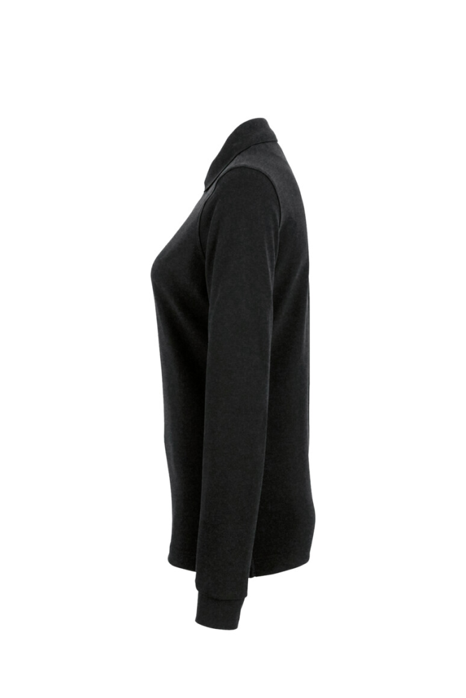 HAKRO Damen Longsleeve-Poloshirt MIKRALINAR®, schwarz