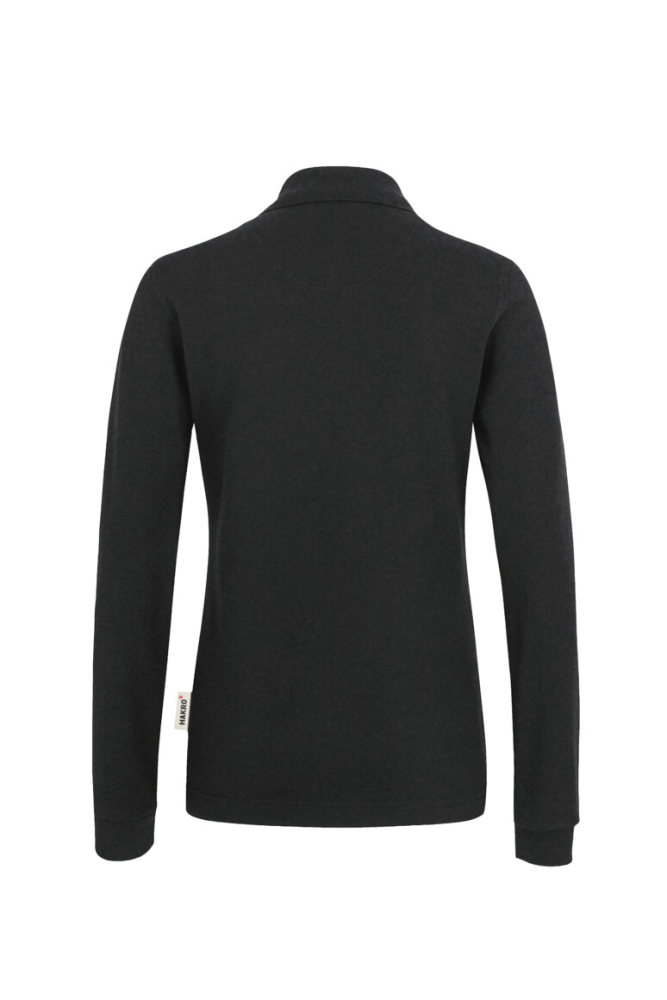 HAKRO Damen Longsleeve-Poloshirt MIKRALINAR®, schwarz