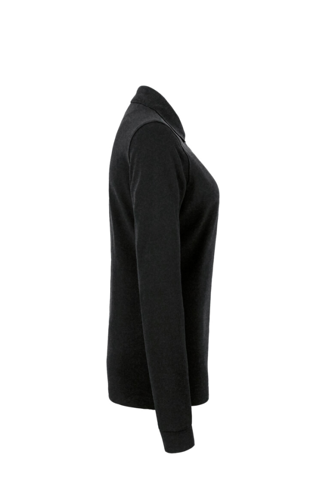 HAKRO Damen Longsleeve-Poloshirt MIKRALINAR®, schwarz