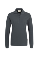 HAKRO Damen Longsleeve-Poloshirt MIKRALINAR®, anthrazit