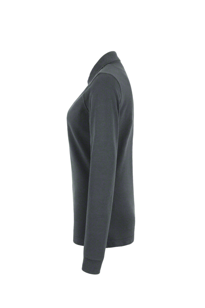 HAKRO Damen Longsleeve-Poloshirt MIKRALINAR®, anthrazit