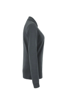 HAKRO Damen Longsleeve-Poloshirt MIKRALINAR®, anthrazit