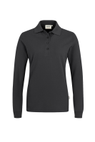 HAKRO Damen Longsleeve-Poloshirt MIKRALINAR®, karbongrau