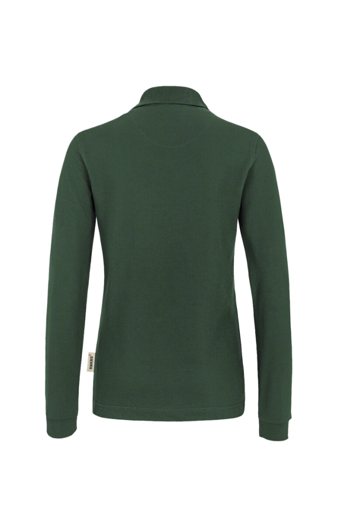 HAKRO Damen Longsleeve-Poloshirt MIKRALINAR®, tanne
