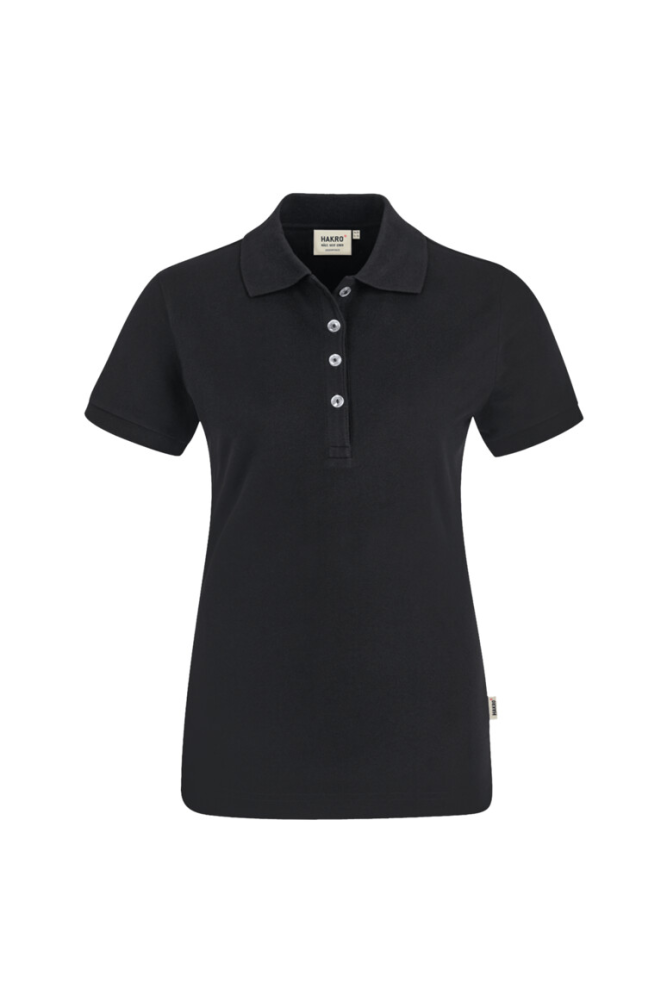 HAKRO Damen Poloshirt Stretch, schwarz