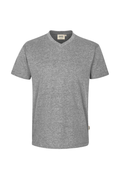 HAKRO V-Shirt Classic, grau meliert