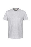 HAKRO V-Shirt Classic, ash meliert, 2XL