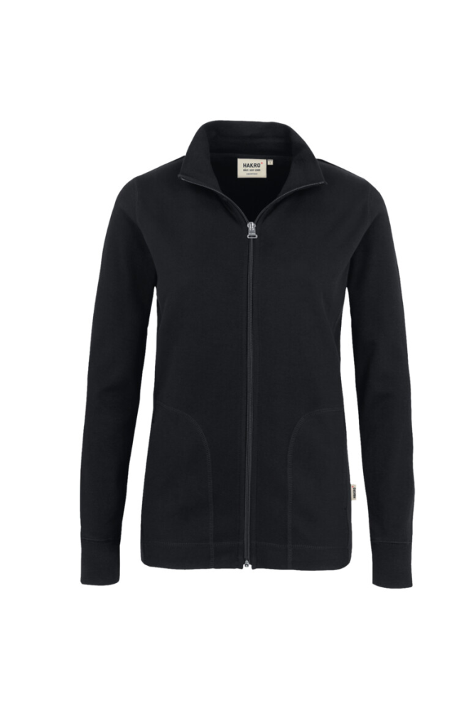 HAKRO Damen Interlockjacke, schwarz