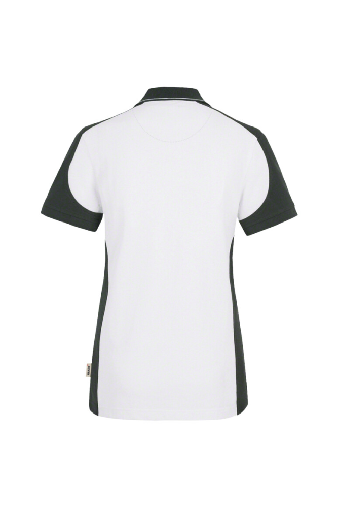 HAKRO Damen Poloshirt Contrast MIKRALINAR®, weiss/anthrazit