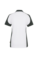 HAKRO Damen Poloshirt Contrast MIKRALINAR®, weiss/anthrazit