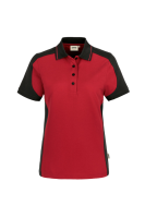 HAKRO Damen Poloshirt Contrast MIKRALINAR®, rot/anthrazit
