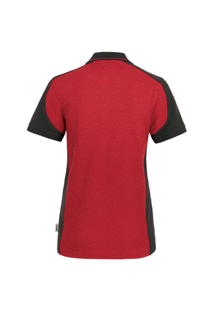 HAKRO Damen Poloshirt Contrast MIKRALINAR®, rot/anthrazit