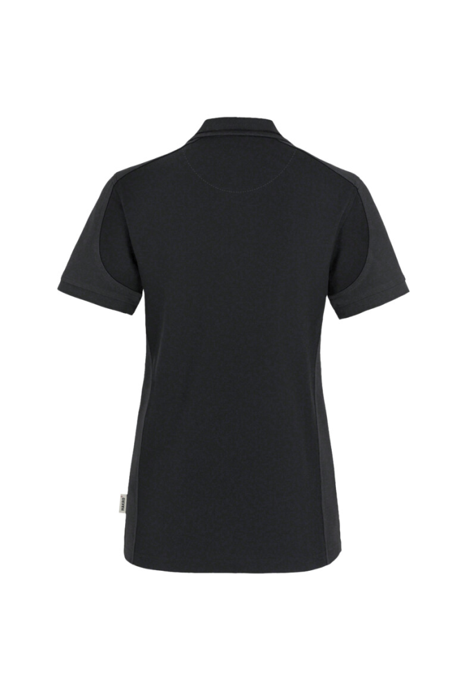 HAKRO Damen Poloshirt Contrast MIKRALINAR®, schwarz/anthrazit