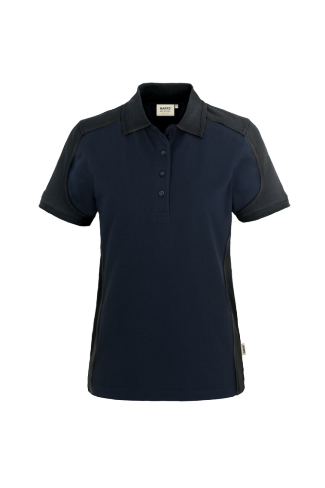 HAKRO Damen Poloshirt Contrast MIKRALINAR®, tinte/anthrazit