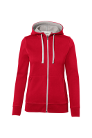HAKRO Damen Kapuzenjacke Bonded ECO, rot/silber