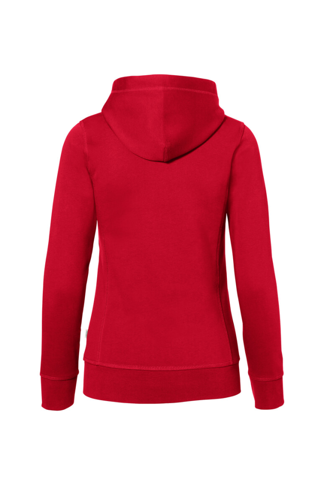 HAKRO Damen Kapuzenjacke Bonded ECO, rot/silber