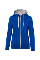 HAKRO Damen Kapuzenjacke Bonded ECO, royalblau/silber