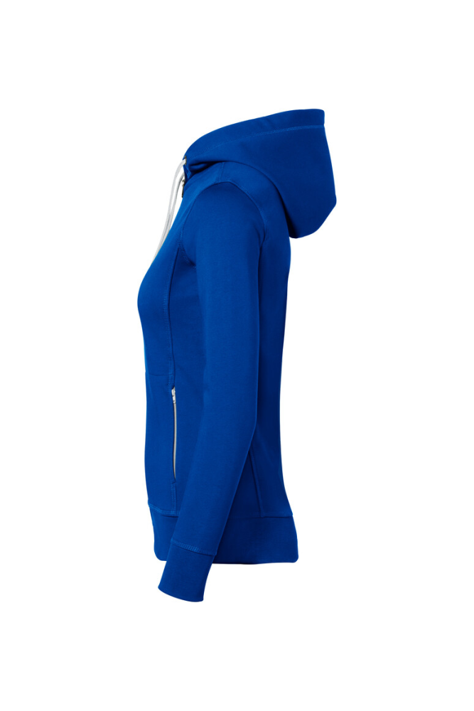 HAKRO Damen Kapuzenjacke Bonded ECO, royalblau/silber
