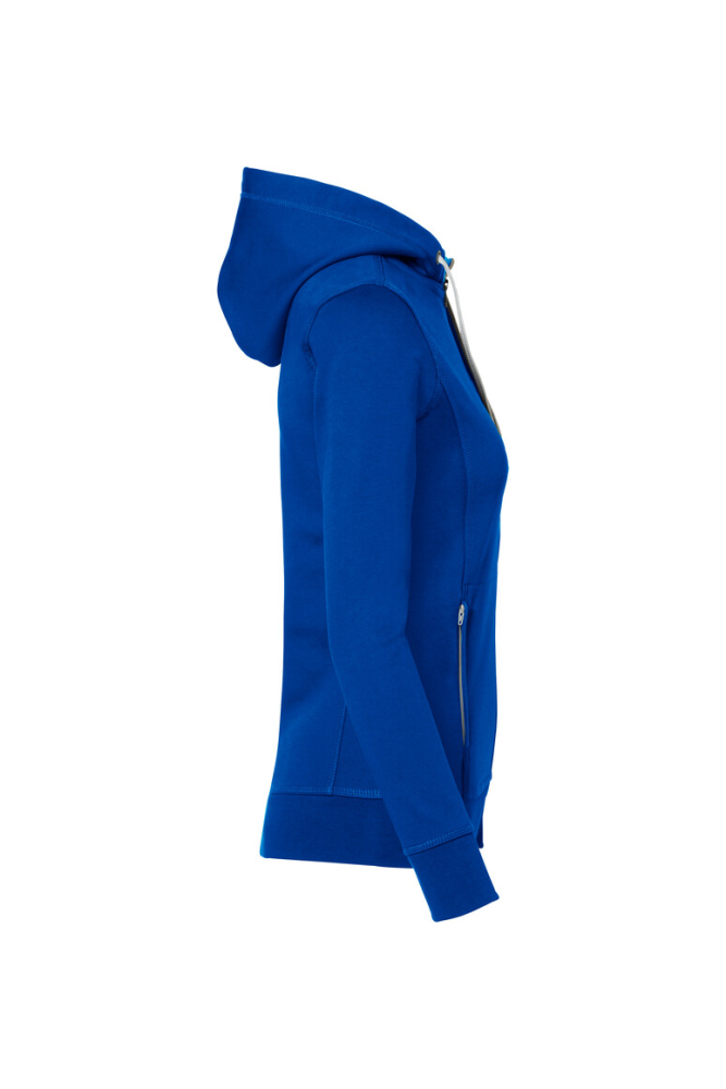 HAKRO Damen Kapuzenjacke Bonded ECO, royalblau/silber