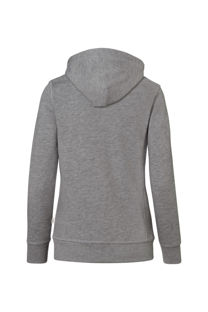 HAKRO Damen Kapuzenjacke Bonded ECO, grau meliert/tinte