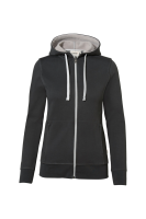 HAKRO Damen Kapuzenjacke Bonded ECO, anthrazit/silber