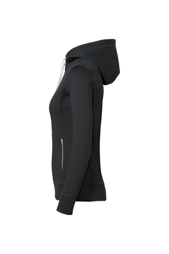HAKRO Damen Kapuzenjacke Bonded ECO, anthrazit/silber